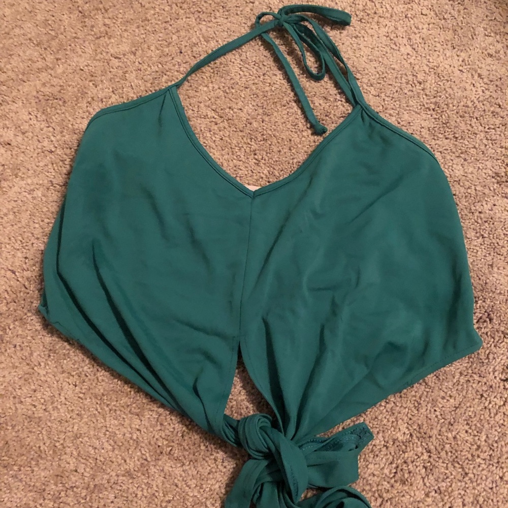Kortni Jeane XL Galapagos Green tied up top
